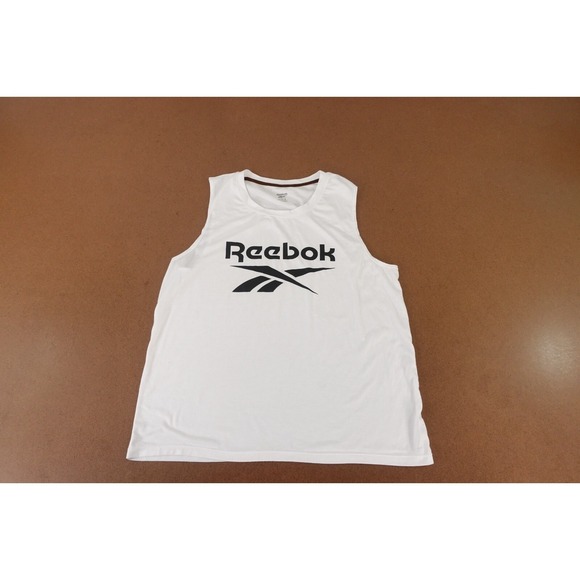Reebok Other - Reebok Men's Size XL White Black Logo Sleeveless Pullover T-Shirt